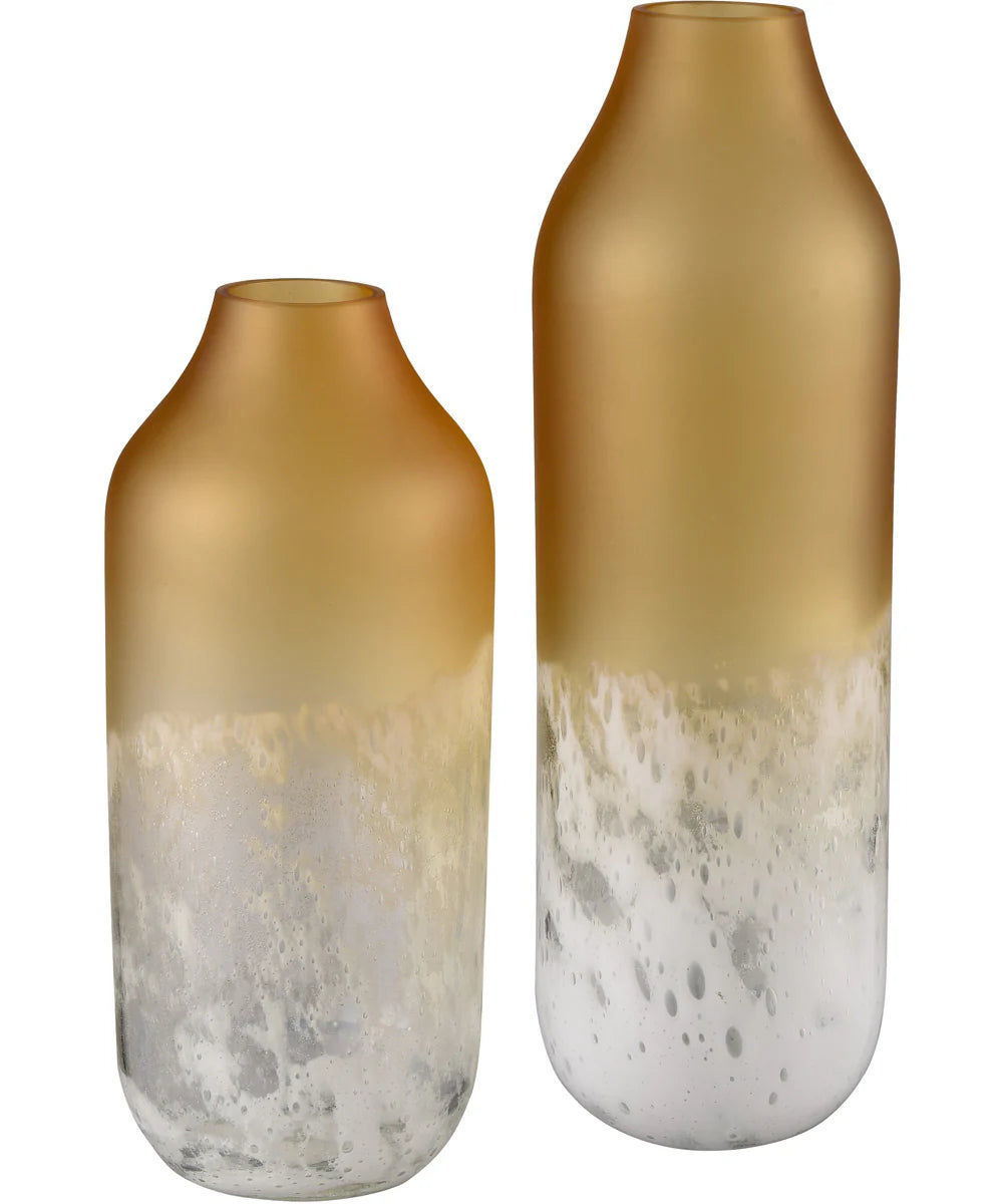 Glass Vase- Gold- Tall