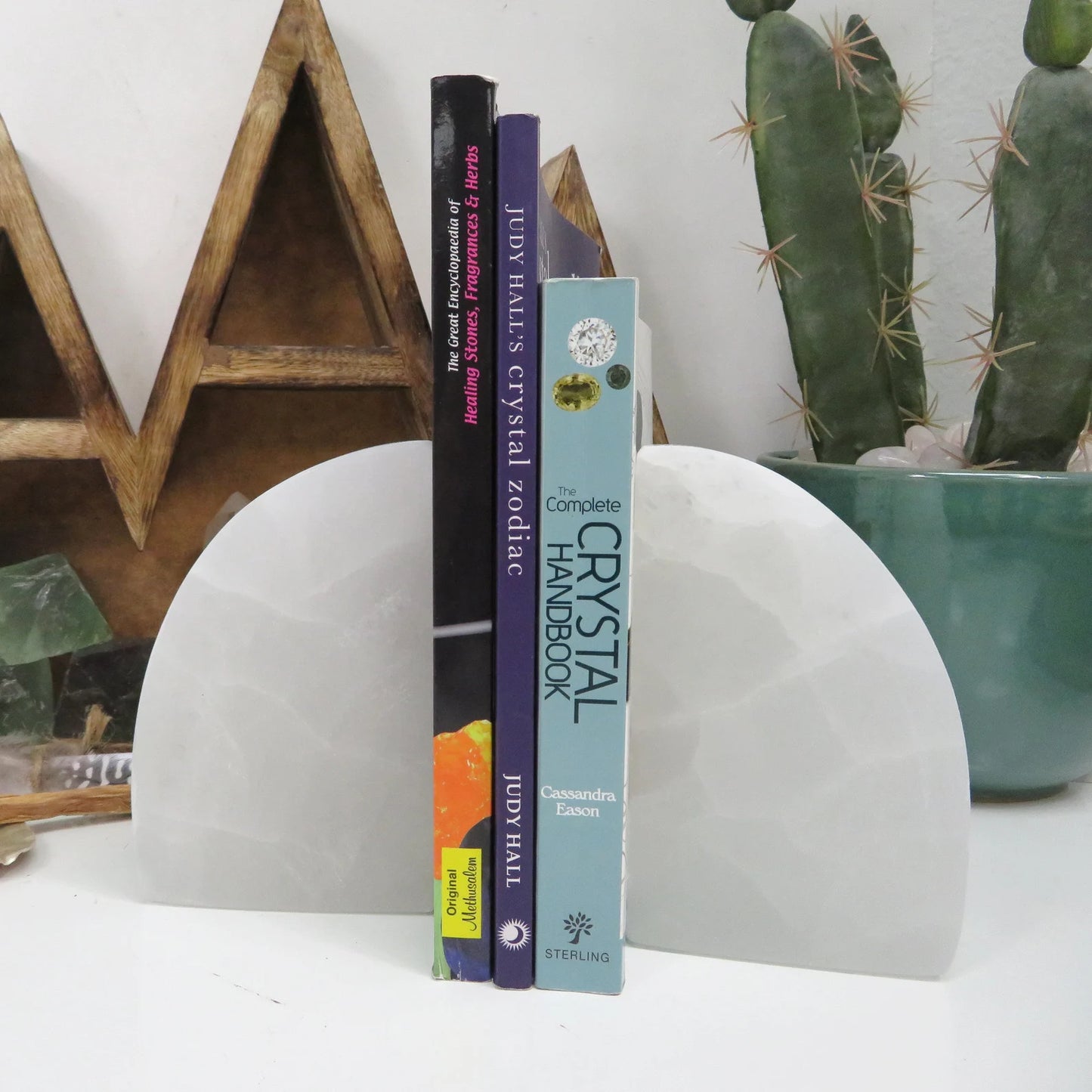 Selenite Book Ends