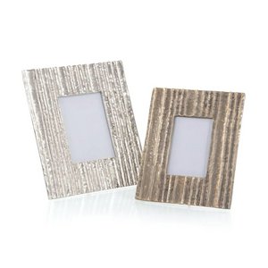Organic Striations Picture Frames - Silver