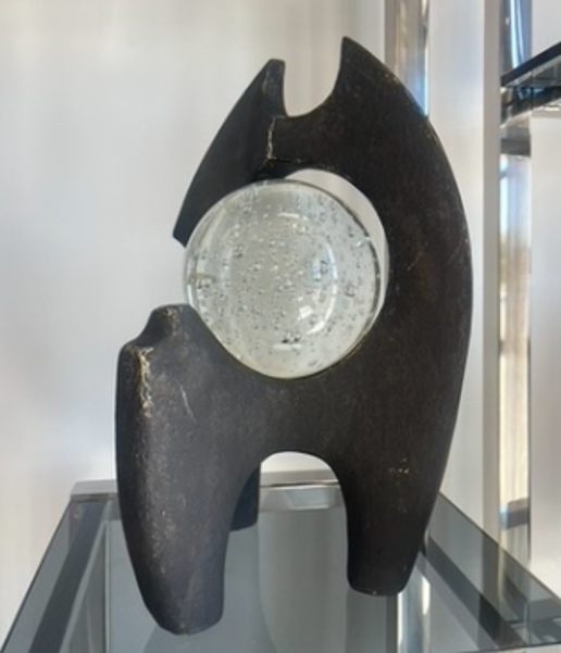 Sculpture With Sphere - Black