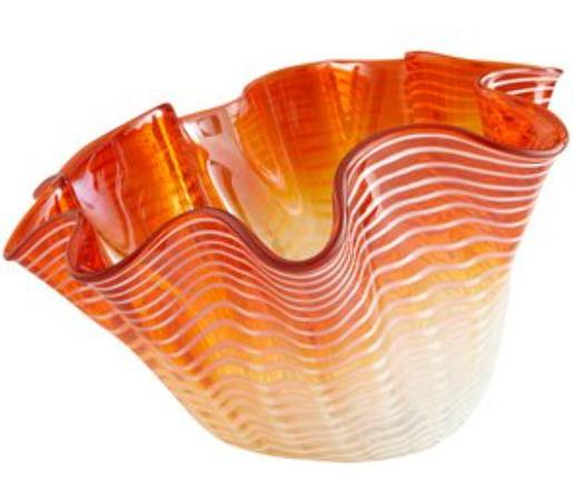 Orange Striped Bowl