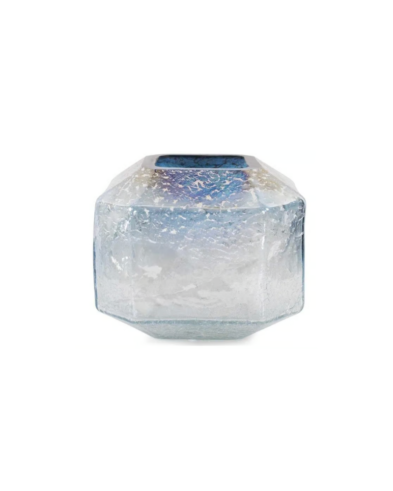 Iridescent Vase - Blue Silver