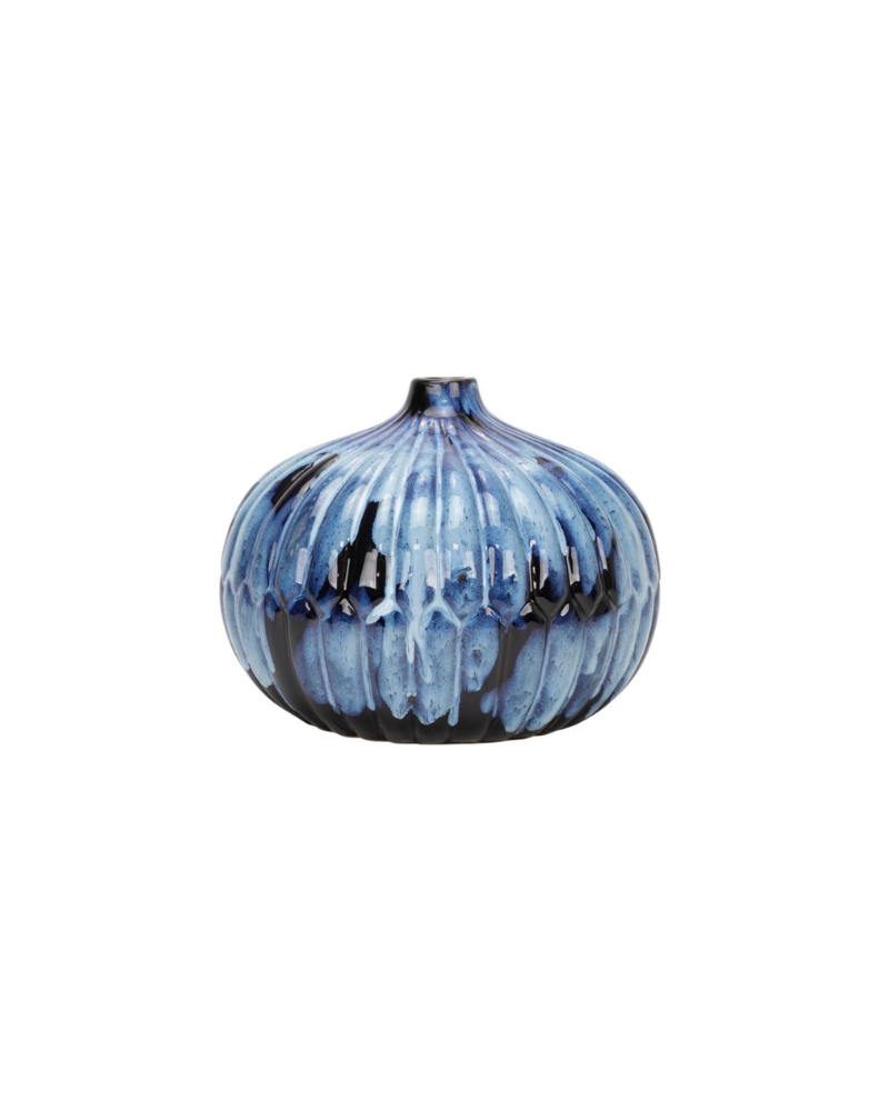 Multi Short Vase - Blue