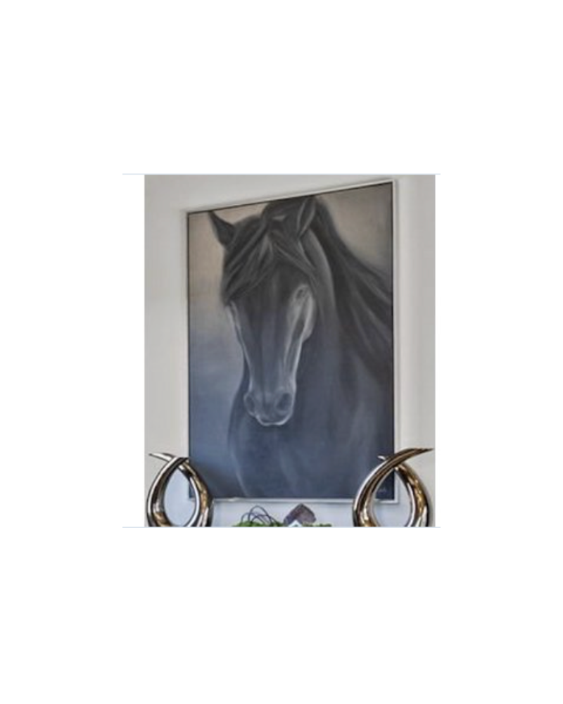 Black Horse Painting - Black