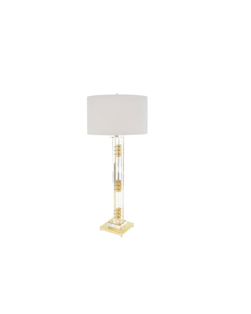 John Richatd Lucite Lamp - Gold