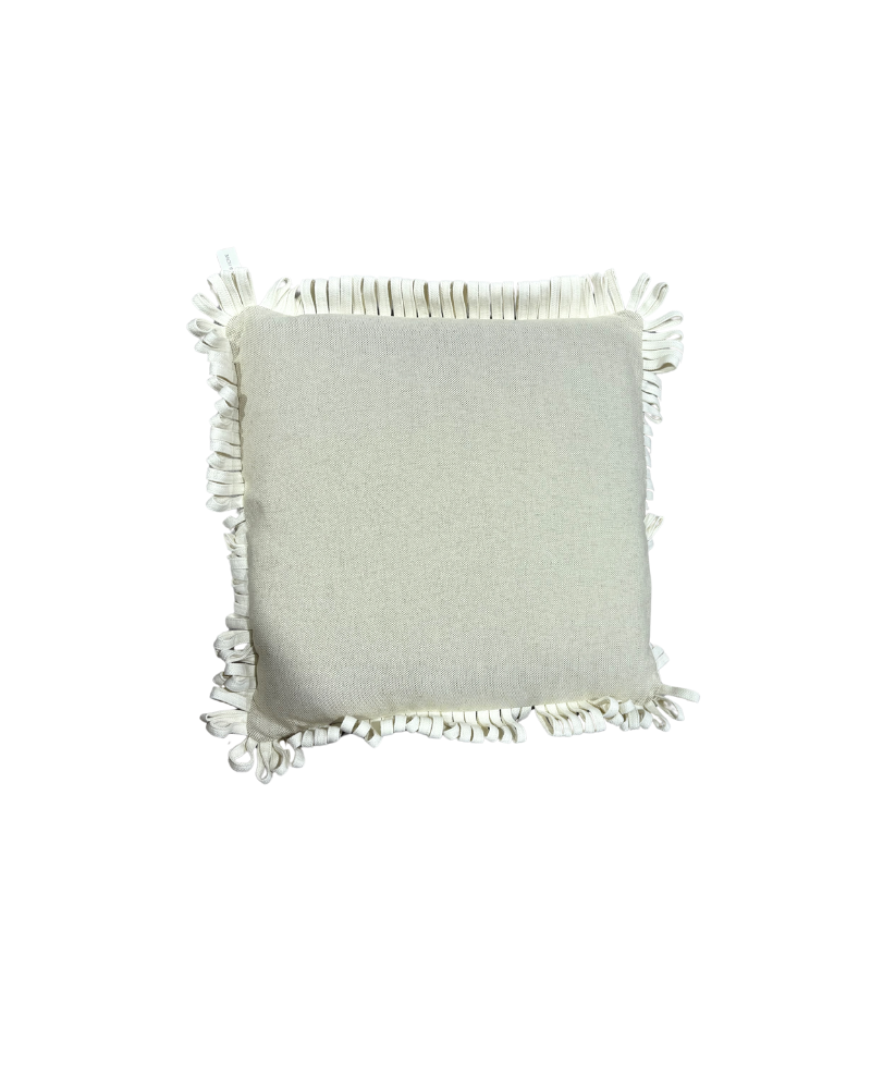 24x24 Loop Fringe Euro Pillow - Tan