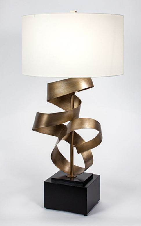 Artmax Gold Ribbon Lamp
