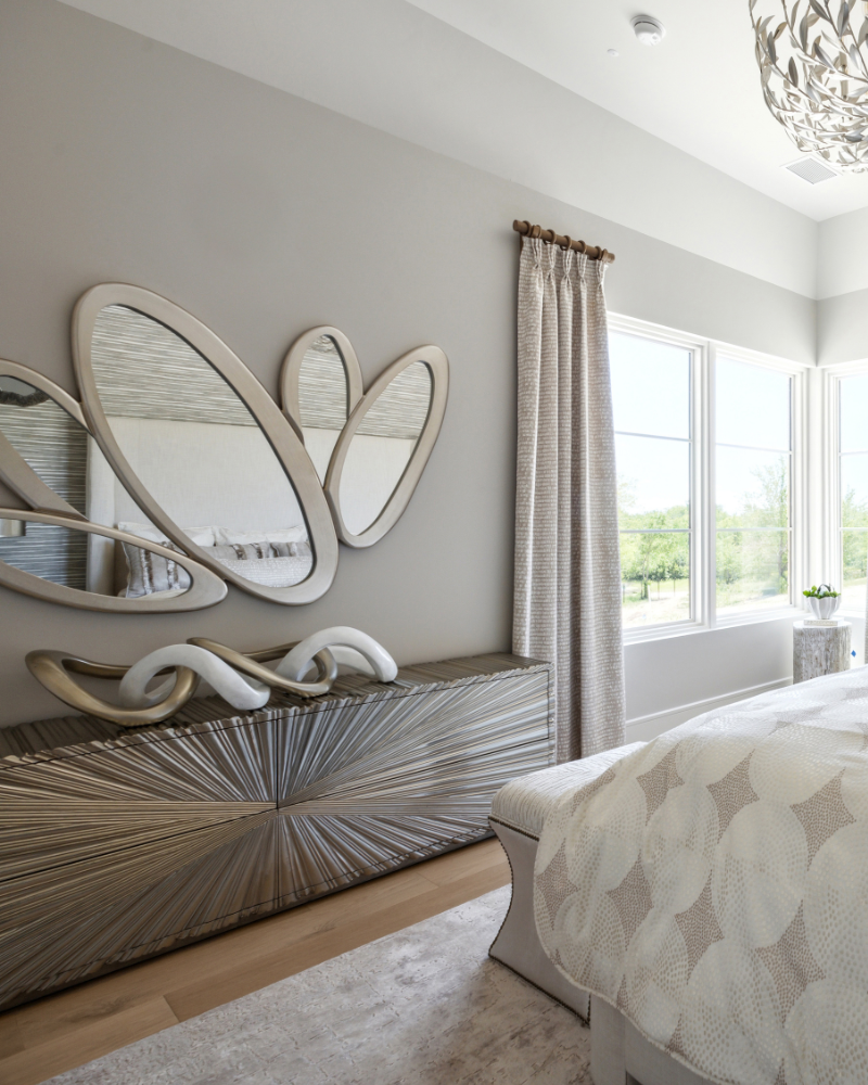 Radiance Fold Cabinet – Silver Geometric Statement