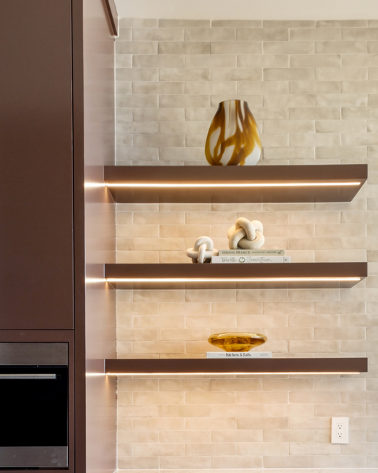 Glass Vase - Caramel and Cream