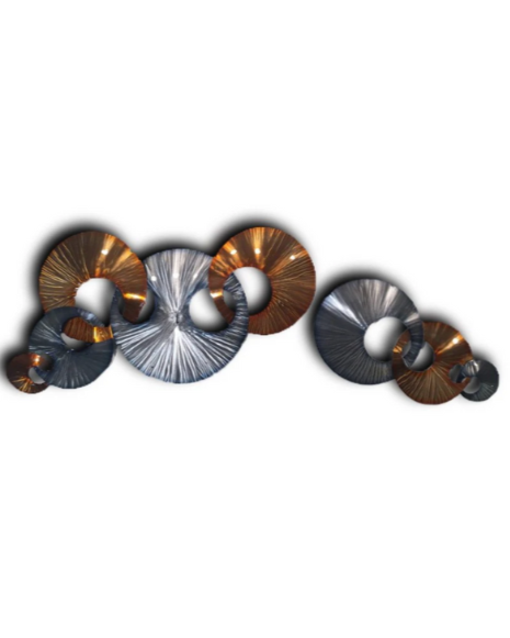 Interlink Wall Art - Silver/Copper, Set of 2