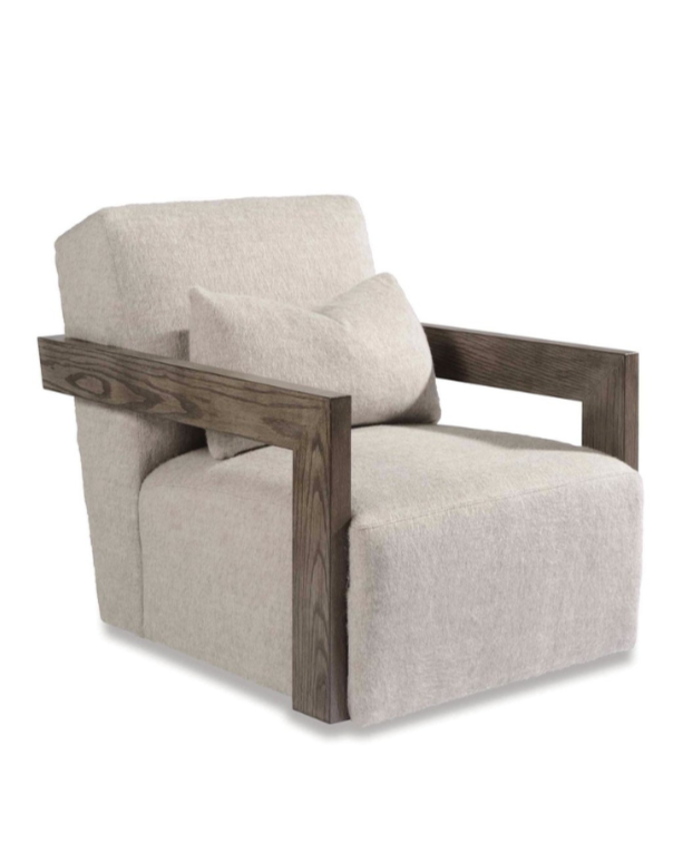 Oversized Swivel Conversation Chair - Green Multi