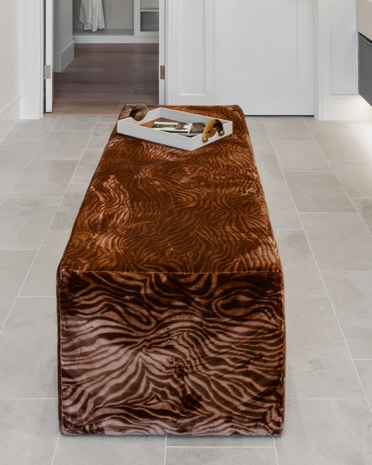 Rectangular Tray – Leather, Walnut & Horn Detail