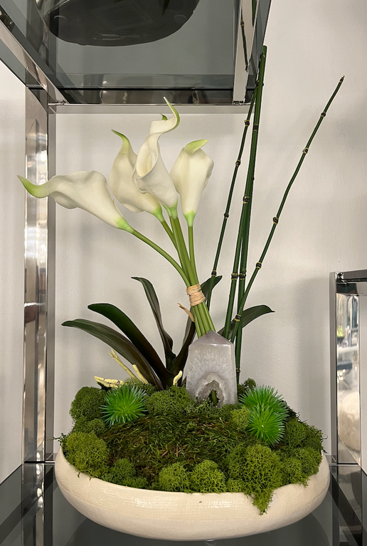 Floral Arrangement in Cream Bowl