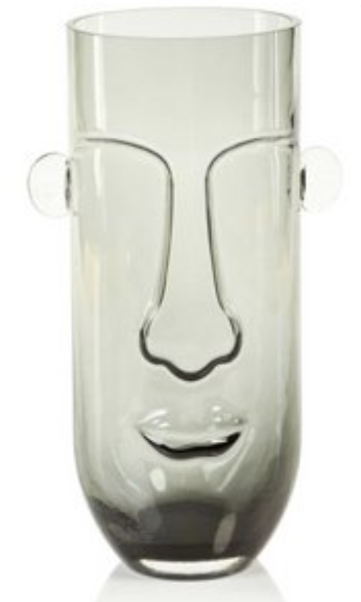 Panyi Smokey Face Glass Vase