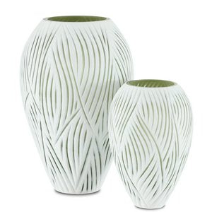 Patta White & Pale Green Vase