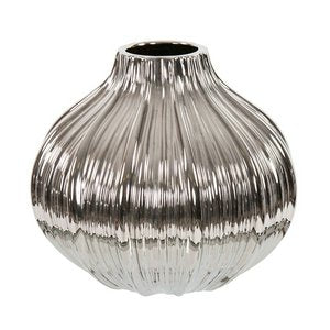 Linear Texture Vase - Silver