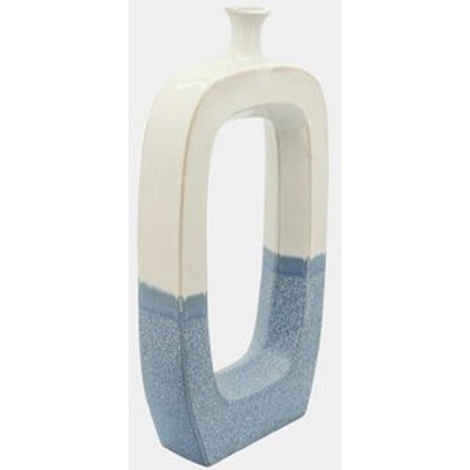 Blue and White Cut Out Vase