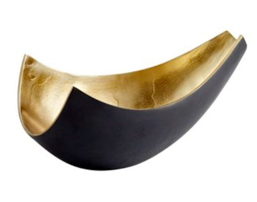 Gold Lining Dish - Black