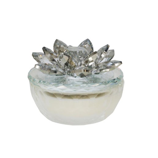 Lotus Box Candle - Silver