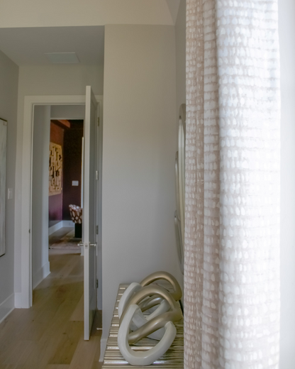 Drapery Panels - Silver and Tan Brushed Print