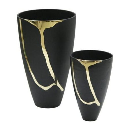 Cracked Vase - Black & Gold