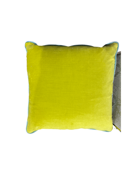 Green Pillow with Teal Cording
