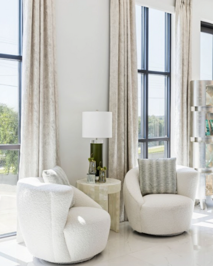 Carlisle Swivel Chair - Ivory