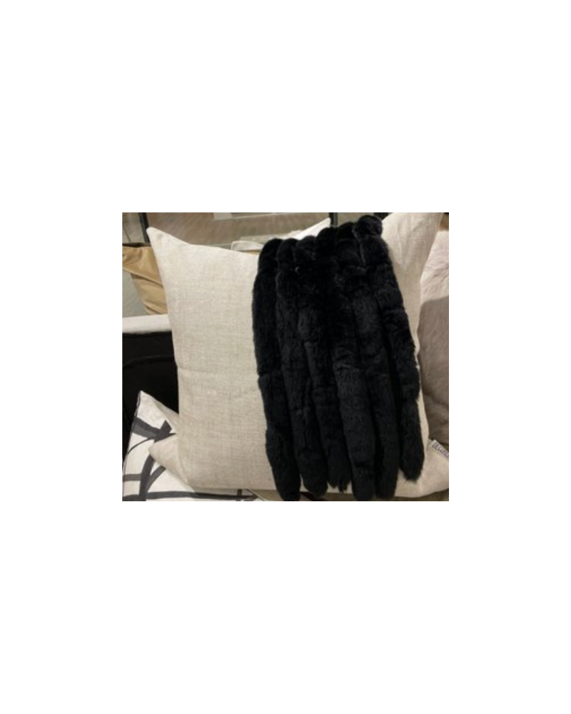 Rabbit Tail Pillow Without Cording - Cream