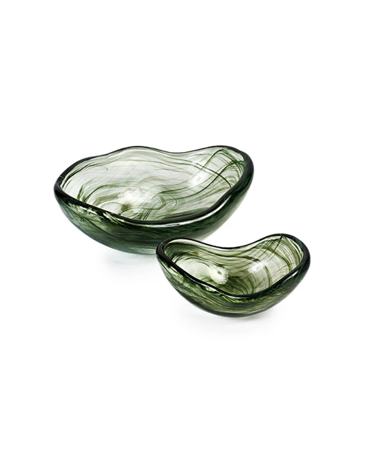 Ivy Oval Bowls Set of 2 - Green