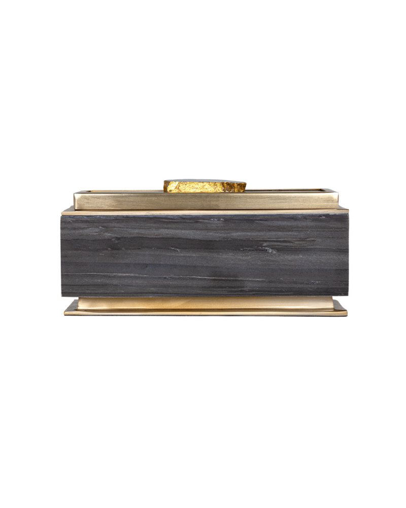 Arc Stone Box - Black/Gold