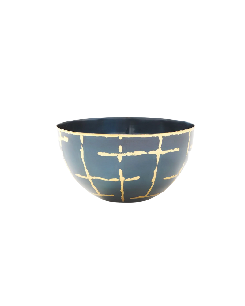 Loom Small Bowl -  Anthracite and Brass