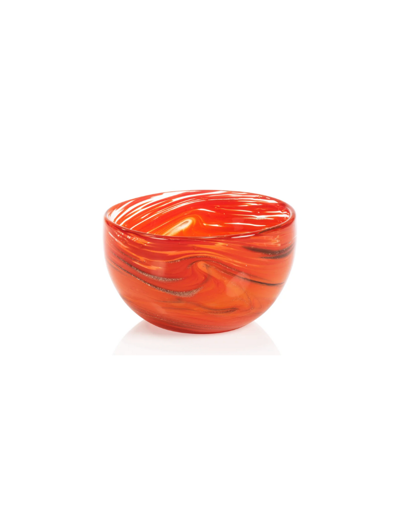 Delphine Glass Bowl Medium - Orange