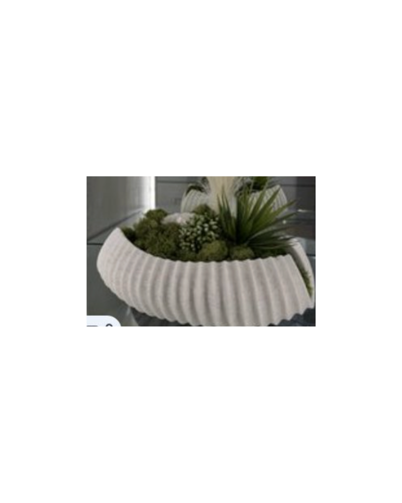 Alabaster Cream Bowl with Floral