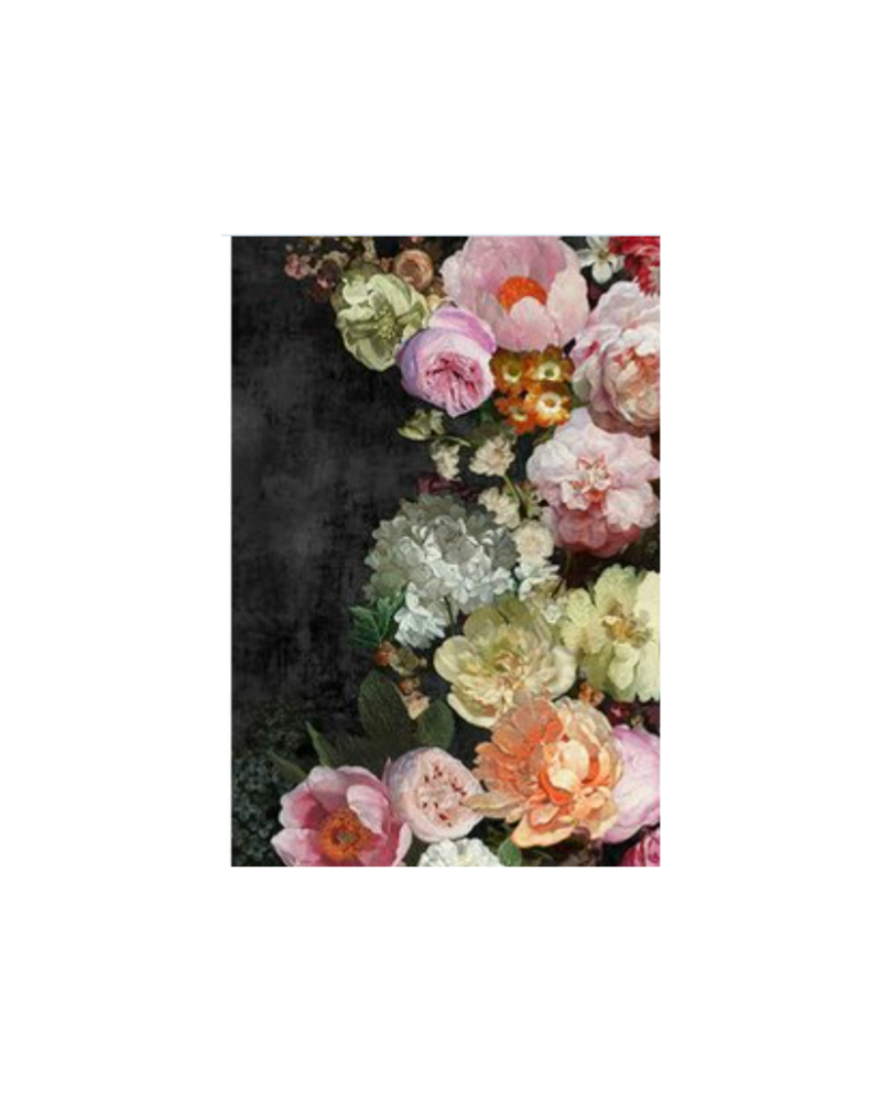 Dutch Blooms III- Antique - Black