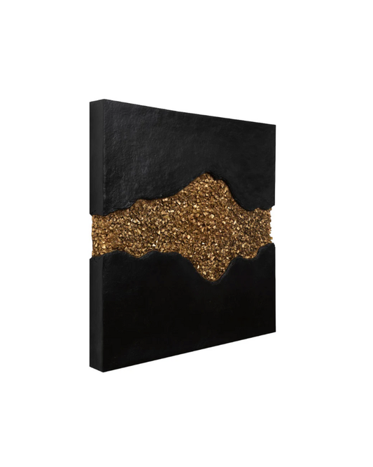 Geode Wall Art - Gold and Black