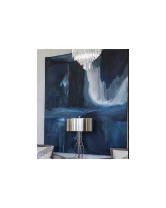 Dustin Vyers Large Abstract Art - Blue