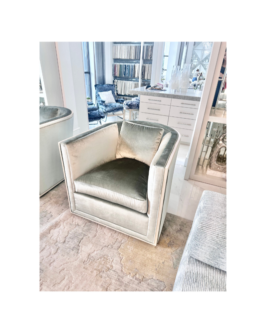 Brett Upholstered Swivel Chair - Sage