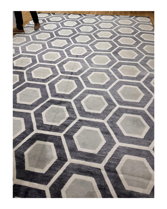 Geometric Rug - Gray
