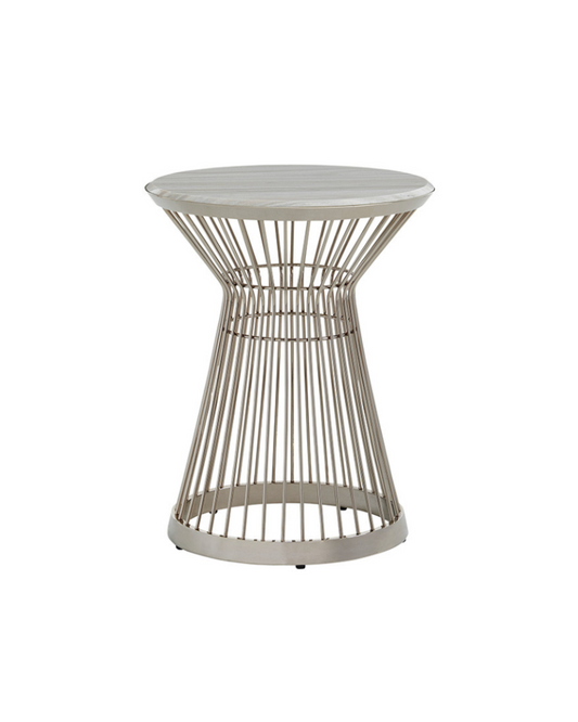 Ariana Martini Stainless Accent Table - Gold