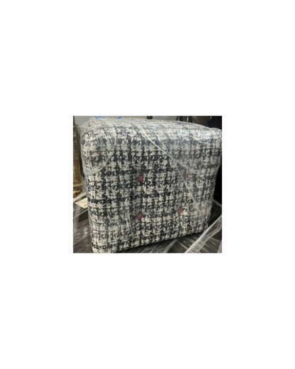 Kelton Cube Upholstered Ottoman - Black