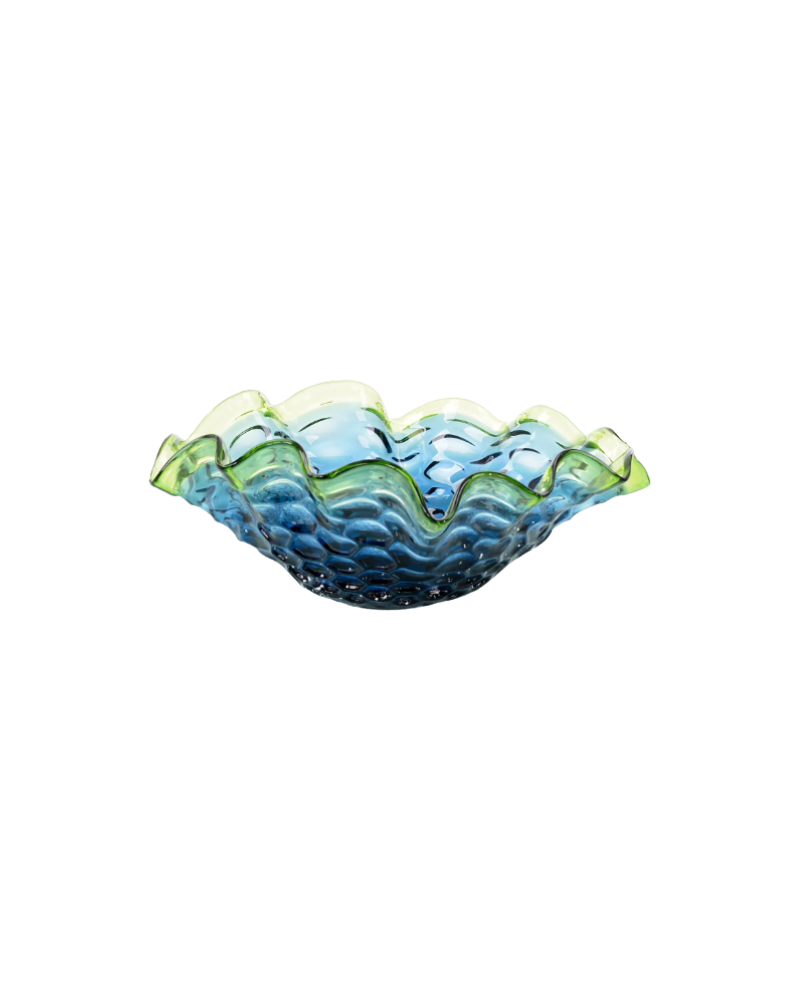 Glass Bowl - Blue and Green