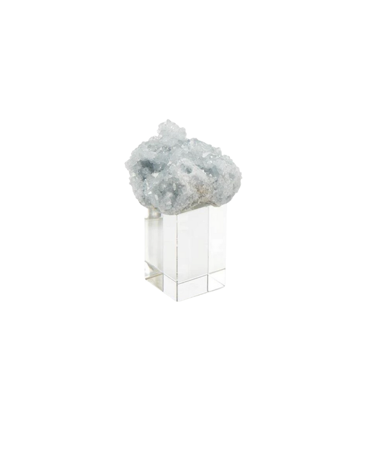 Celestite On Crystal Cube - Blue