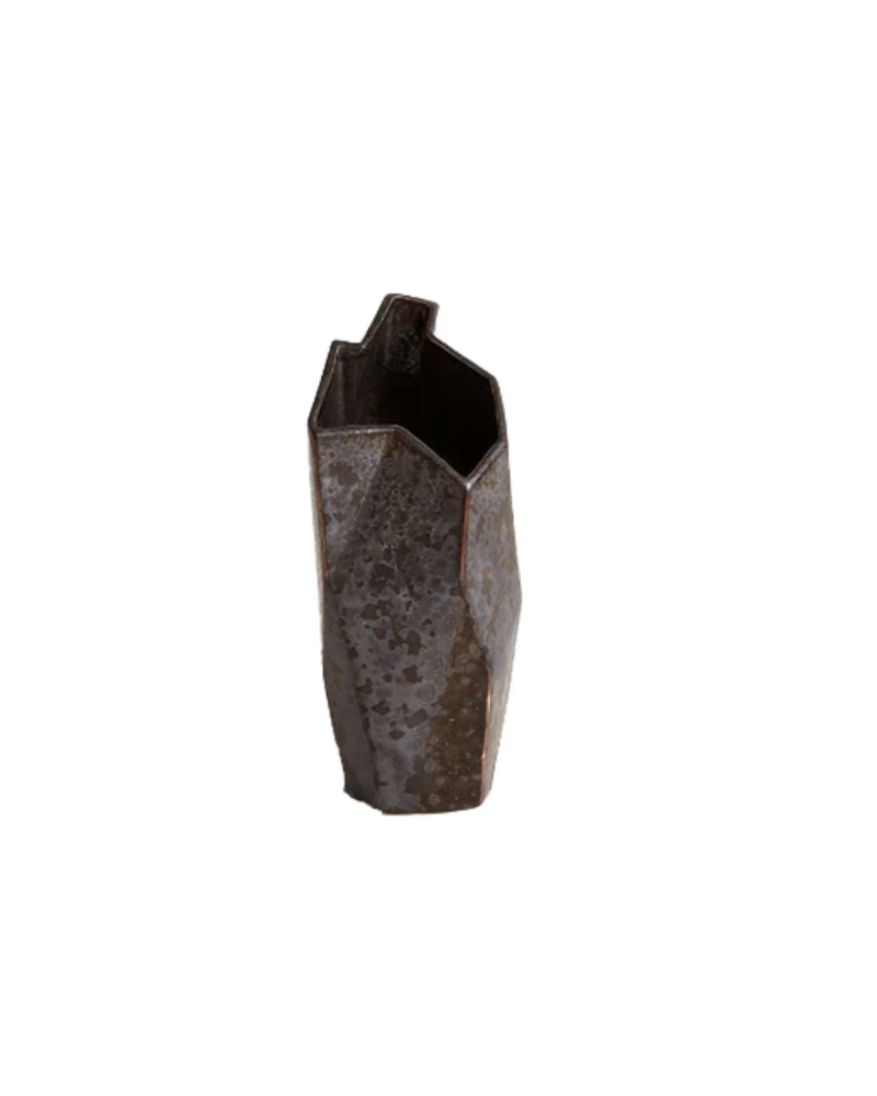 Origami Vase - Brown
