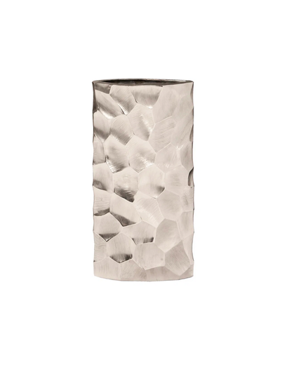 Tall Metal Vase - Silver