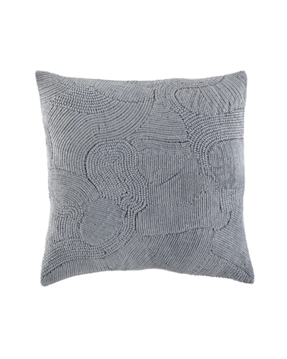 22x22 Textured Teal Velvet with Silver Metallic Embroidery