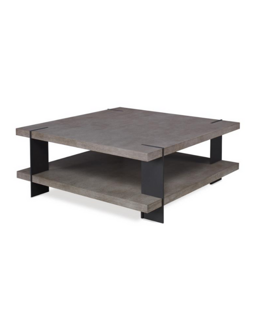 Drake Cocktail Table Square  - Brown and Black
