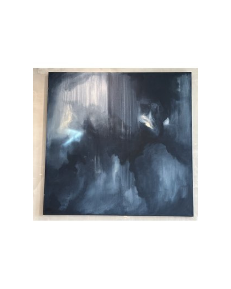 Custom Blue Wall Art Canvas 48x48