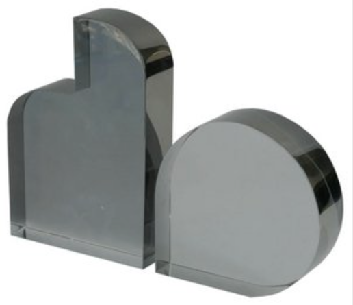 Glass Contemporary Bookends