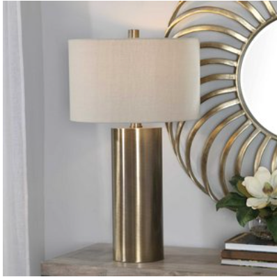 Brushed Brass Circular Lamp