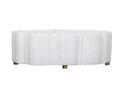 Large Oval Alabaster Bowl